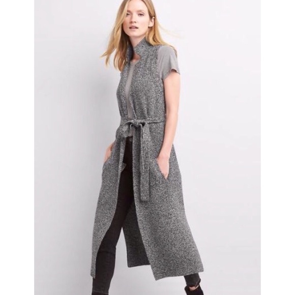 GAP Sweaters - Open front collared duster cardigan vest